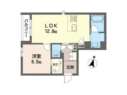 ベトン アジュール しょうわ(1LDK/2階)の間取り写真