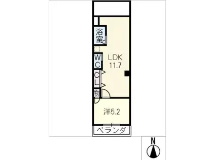 メゾン南参道(1LDK/2階)の間取り写真