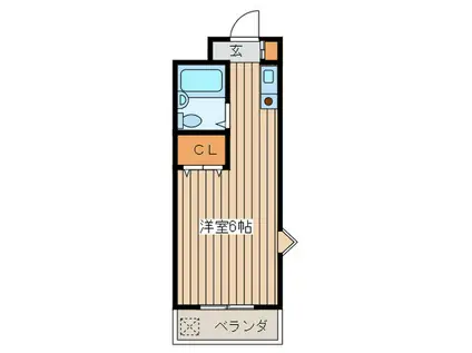 ハイム中原PARTII(ワンルーム/2階)の間取り写真