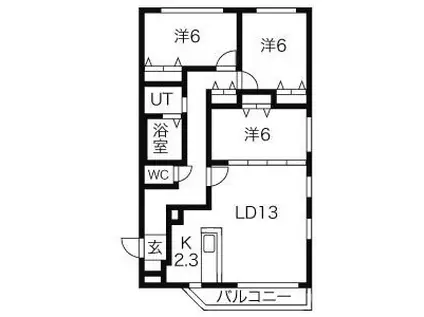 CEDAR SQUARE(3LDK/4階)の間取り写真