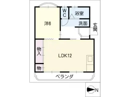 藤本ハイツ(1LDK/3階)の間取り写真