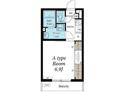 リブリ・パトリス(1K/1階)の間取り写真