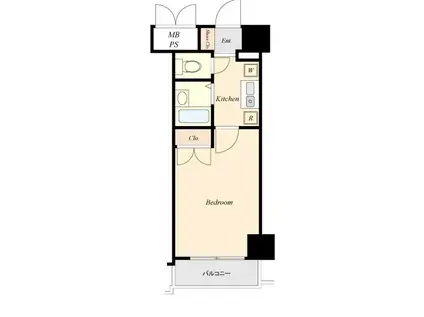 カーサアバンツァート(1K/1階)の間取り写真