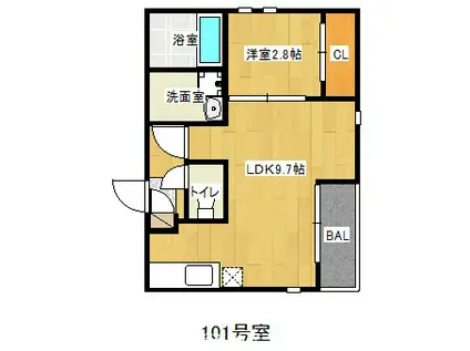 ドルチェ文京小石川(1K/6階)の間取り写真