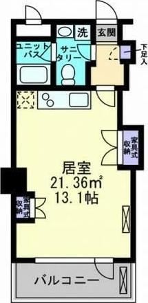 アルファレガロ古新町(ワンルーム/7階)の間取り写真