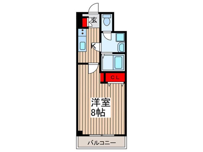 NK氷川マンション(1K/5階)の間取り写真