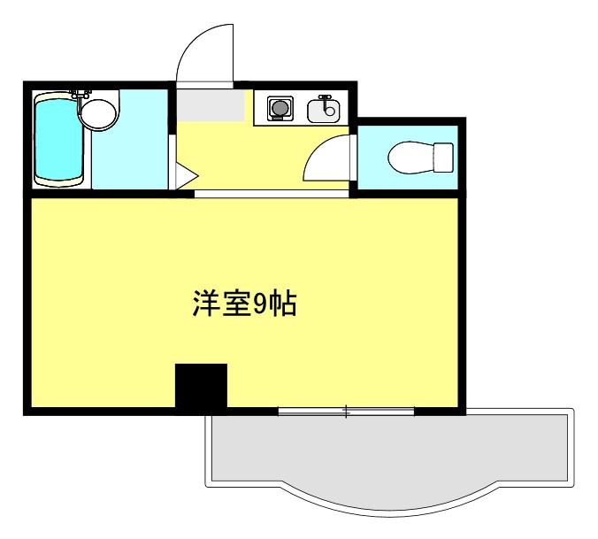 三景マンション(ワンルーム/3階)の間取り写真