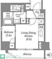 ACP RESIDENCE錦糸町(1LDK/12階)の間取り写真