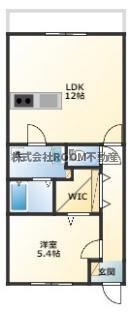 LIEN12(1LDK/3階)の間取り写真