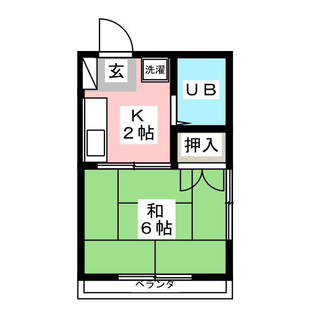 小泉コーポ(1K/2階)の間取り写真