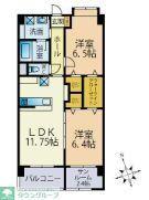 パルフェット(2LDK/5階)の間取り写真