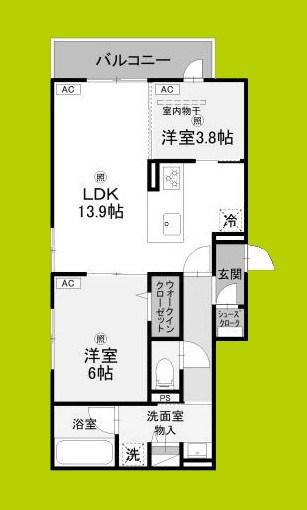 クラシスト新金岡(2LDK/2階)の間取り写真