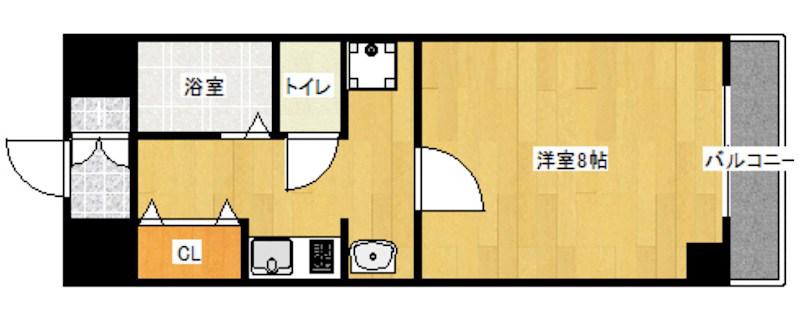 DITA笠松(1K/6階)の間取り写真