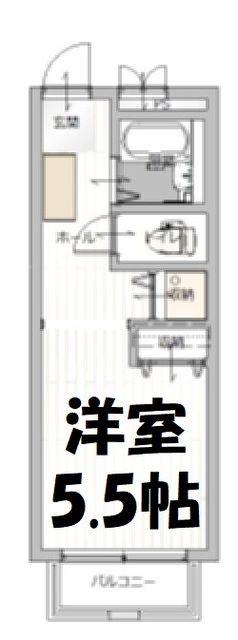 CEREZO・PASEOⅠ(ワンルーム/2階)の間取り写真