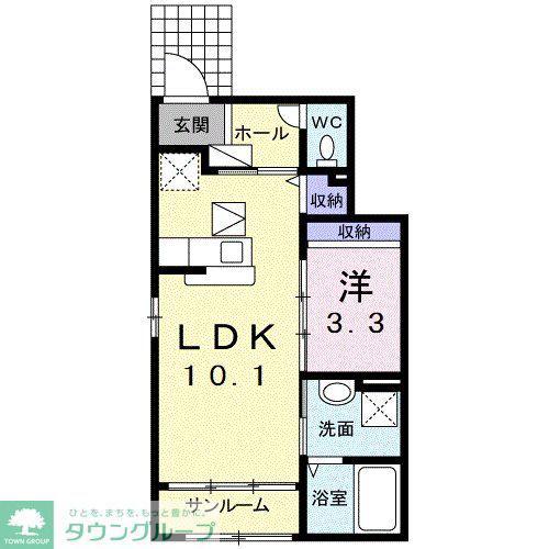 プロムナード(1LDK/1階)の間取り写真