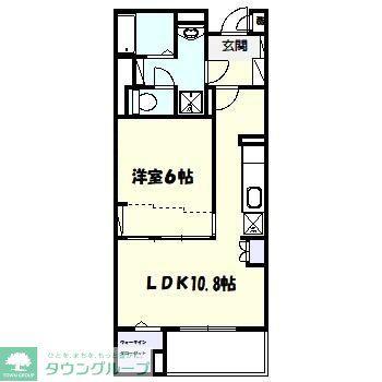 ブリッサ港南(1LDK/2階)の間取り写真