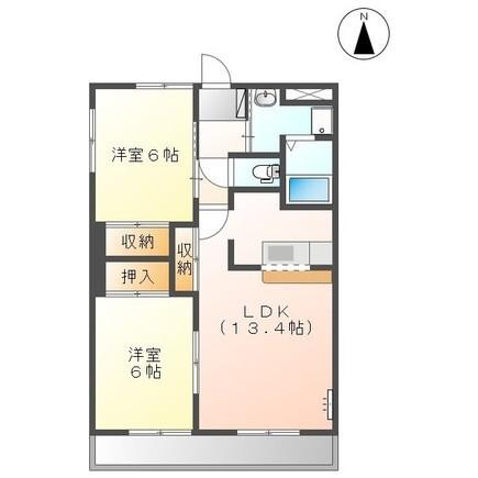サンフォレスト星崎(2LDK/2階)の間取り写真