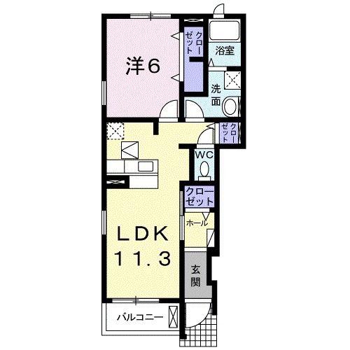 ブリアン(1LDK/1階)の間取り写真