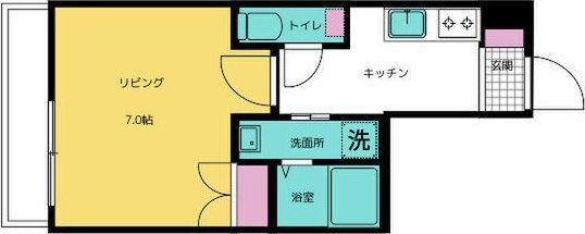 ピュアステージ八幡(1K/3階)の間取り写真