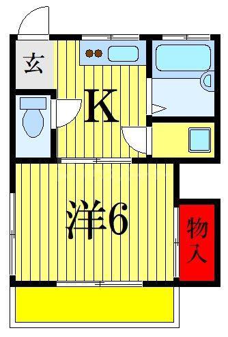 エクセルコート東菅野(1K/1階)の間取り写真