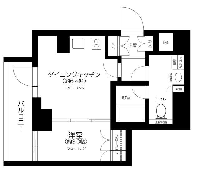 TAS田園調布レジデンス(1DK/3階)の間取り写真