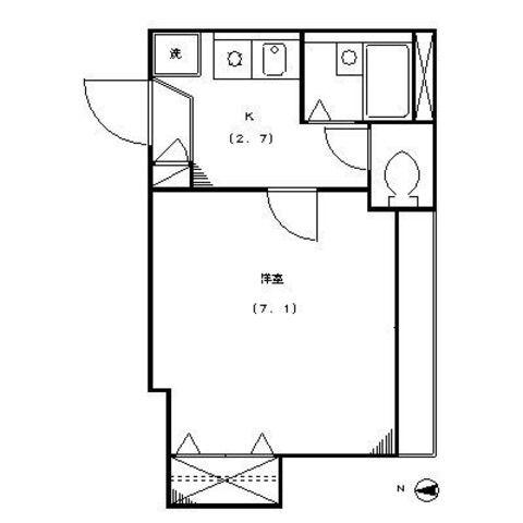 メゾンロワール一番館(1K/3階)の間取り写真