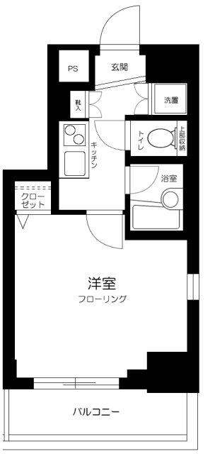 パークウェル浜松町(1K/6階)の間取り写真