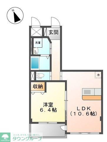 ラヴィエール花の木(1LDK/3階)の間取り写真