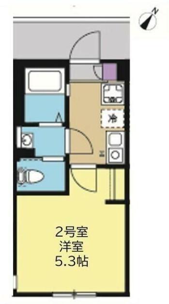 プライム大口(1K/3階)の間取り写真