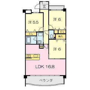 シャルム(3LDK/3階)の間取り写真