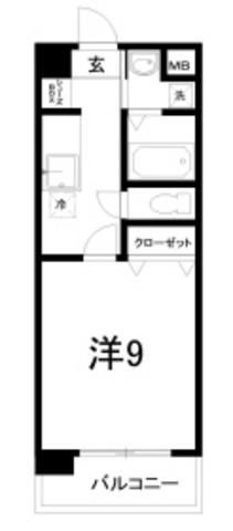 HIGH ISLAND(1K/4階)の間取り写真