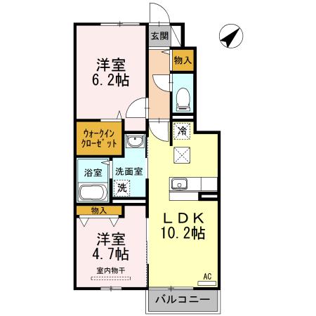 アルトピーノ(2LDK/1階)の間取り写真