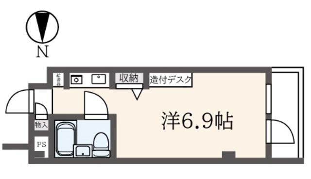貝取学生会館(ワンルーム/2階)の間取り写真