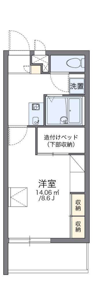 レオパレスプロスペラ-KOKADO(1K/2階)の間取り写真
