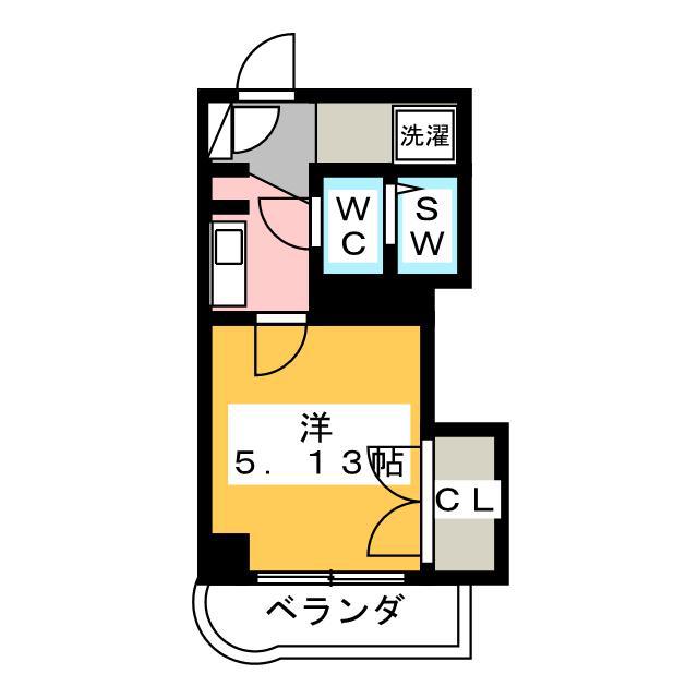 シャトーセーケー(1K/2階)の間取り写真