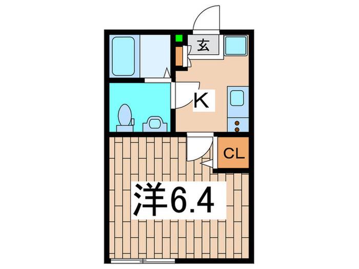 アンビエンテ高座渋谷(1K/1階)の間取り写真