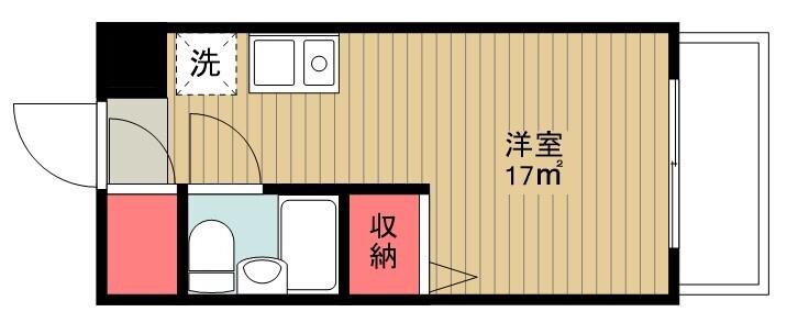 ジョイフル聖蹟桜ヶ丘(ワンルーム/3階)の間取り写真