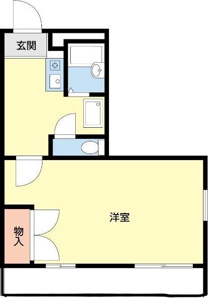 パレス野田(ワンルーム/2階)の間取り写真