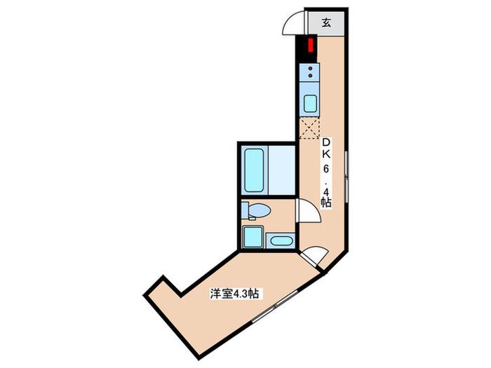 ラフォルテ井草(1DK/3階)の間取り写真