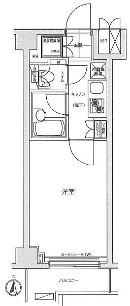 ルーブル住吉(1K/7階)の間取り写真