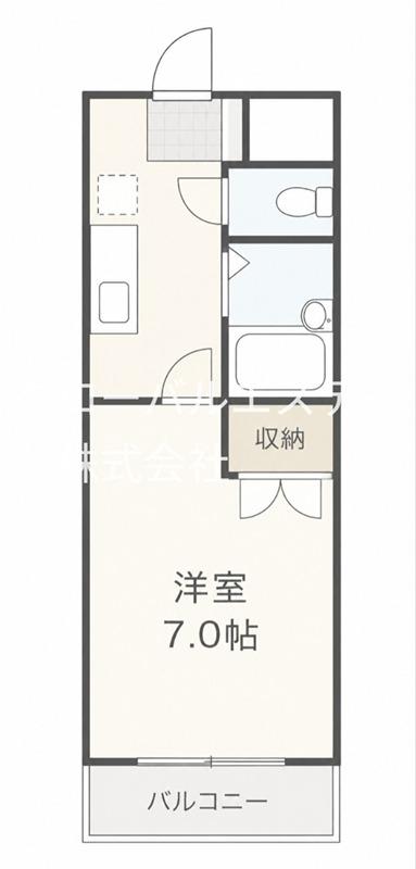ミヤマエ弐番館(1K/2階)の間取り写真