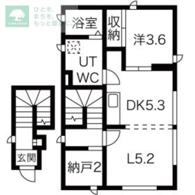 プチ・メゾン石井(1LDK/2階)の間取り写真