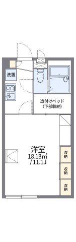 レオパレスボヌールII(1K/2階)の間取り写真