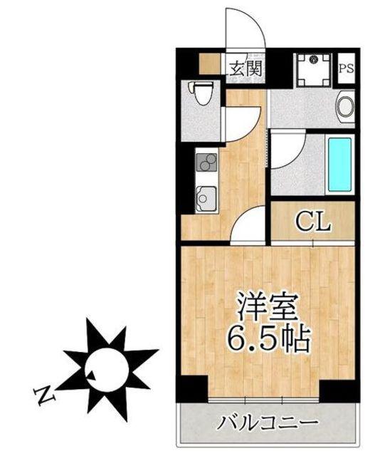 ALBA(1K/2階)の間取り写真