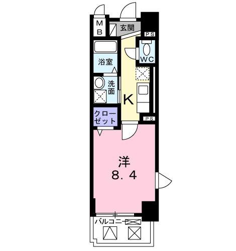 REGALO(1K/3階)の間取り写真