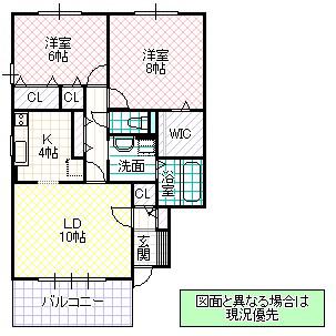 ROYAL GARDEN CASAHARA O(2LDK/1階)の間取り写真