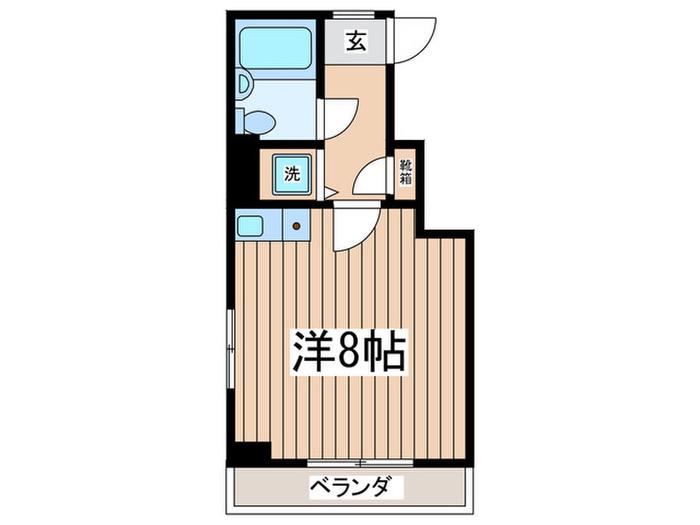 フォルテ2番館(ワンルーム/4階)の間取り写真