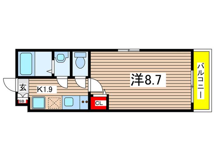 NEXT LIFE 太秦天神川II(1K/2階)の間取り写真