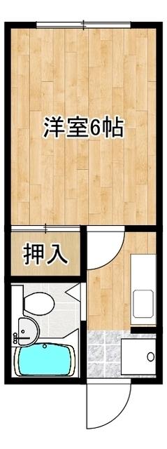 昇雲荘(1K/1階)の間取り写真