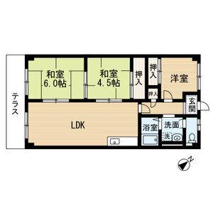 ミューズ・ポカホンタス(3LDK/2階)の間取り写真